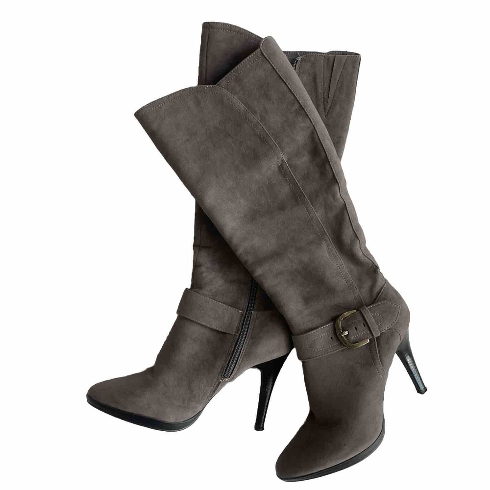 Worthington Women's Knee High Tall Boots Light Purple Suede Size 8